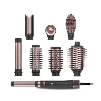 Cecotec CeramicCare 8in1 AirGlisse Gyro Saç Şekillendirme Seti - Siyah