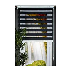 Koçtaş Basic Zebra Stor Perde Siyah 140x200 cm