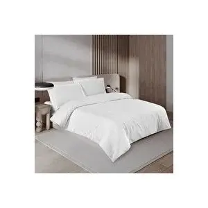 Qua Home Gloria 300 Tc Pamuk Saten Nakışlı Çift Kişilik Nevresim Seti Beyaz Bej