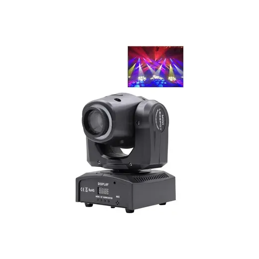 Quenlite WASH-307 Moving Head Robot Sahne Işık 30W LED Gobolar Ile
