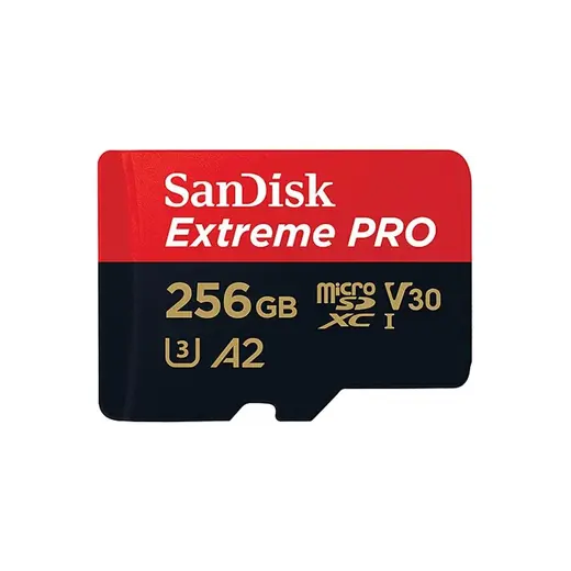 SanDisk Extreme Pro 256 gb 200/140 mb/s microSDXC UHS-I A2 V30 Adaptörlü Hafıza Kartı SDSQXCD-256G-GN6MA