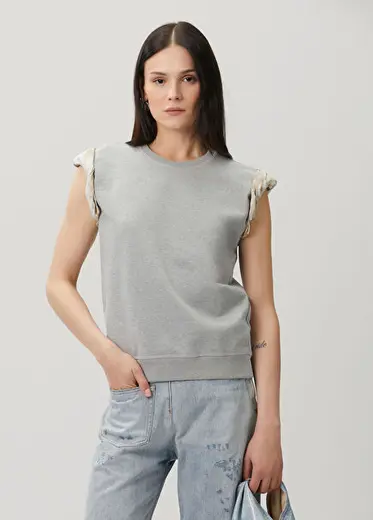 Gri Kolsuz Sweatshirt
