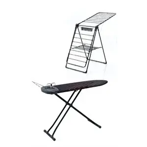 Devecioğlu Strongboard Mm149 Ütü Masası Mm022 Comfort Kalın Borulu Çamaşır Kurutma Askılığı Set