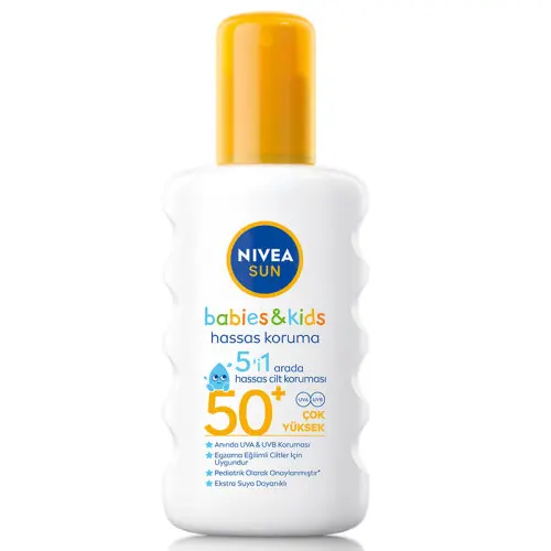 Nivea Sun SPF50 Çocuklar İçin Hassas Güneş Koruyucu Vücut Spreyi 200 ml
