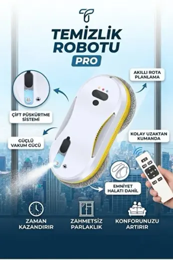 Cam Silme Temizleme Robotu Uzaktan Kumandalı Su Püskürtmeli