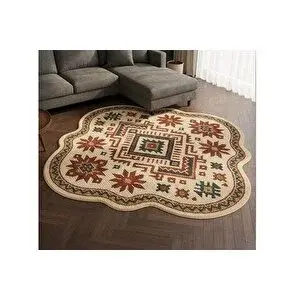 Vivense Otanti̇k Moti̇fli̇ Özel Kesi̇m Dokuma Taban Hali, 446 Yng, 120x120 Cm