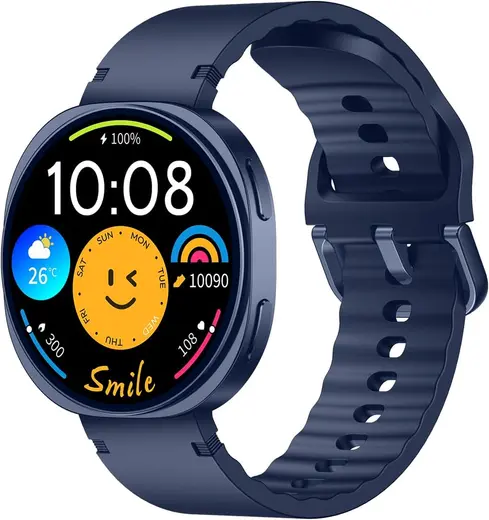 Bix TSW3 42 mm Ultra İnce 1.32” AMOLED Ekranlı Akıllı Saat – Bluetooth Aramalı, Metal Çerçeveli, Nabız & SpO₂ Ölçer, iOS ve Android Uyumlu (Lacivert)
