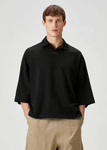 Siyah Polo Yaka T-shirt