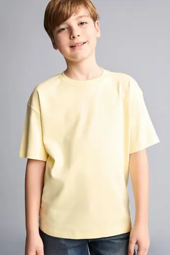 %100 Pamuk Oversize Tişört Erkek Çocuk