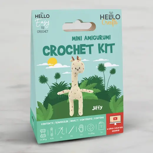 Hello Crafts Tığ İşi Mini Amigurumi Kiti - Jiffy - HC130