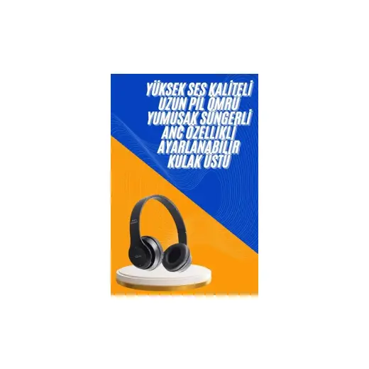 Renas Store Wireless 5.0 Bluetooth Kablosuz Kulaklık Anc Özellikli Kulak Üstü Ayarlanabilir