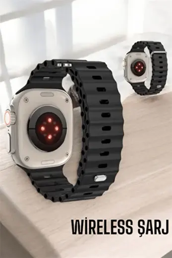 45 MM Gri Kasa Ultra Akıllı Saat Sesli Görüşme, Sağlık Takibi, Suya Dayanıklı