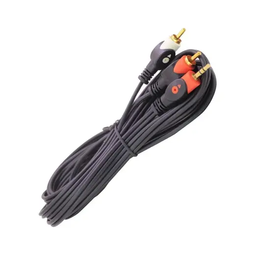 Harry 3 Metre Yüksek Kalite Stereo 3.5 mm To 2 RCA Kablo Aux 100% Bakır Materyal ile Dayanıklı Tasarım