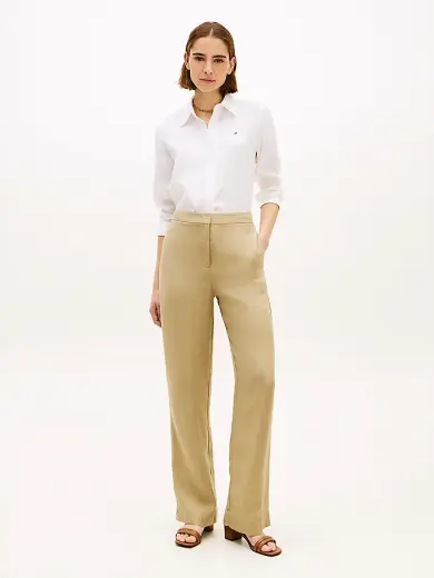 Kadın New Essential Linen Tailored Pantolon