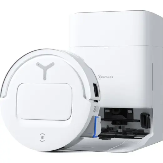 Die Grup Ecovacs Deebot T80 Omni Robot Süpürge ve Paspas, 20.000 Pa Emiş Gücü, Kendini Temizleyen Ozmo Roller ve Sıcak Su ile Paspas Yıkama, Zerotangle 3.0 Dolaşma Önleme Teknolojisi ve Akıllı Istasyon