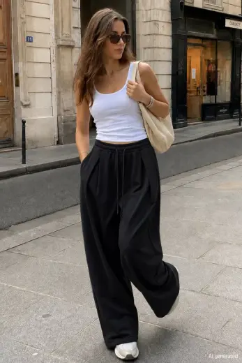 Gülseli Kadın Bel Lastikli Palazzo Eşofman Altı