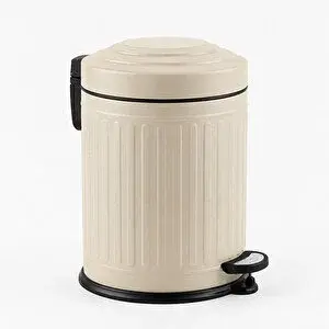 Efe Retro Çöp Kovası 12 Lt Latte Yavaş Kapanan