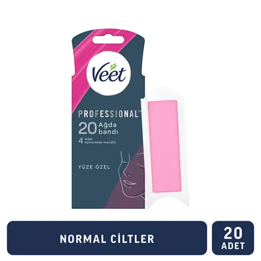 Veet Profesyonel Yüz Ağda Bandı Normal Ciltler 20'li