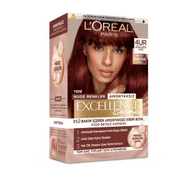 Loreal Paris Excellence Creme Nude Renkler Saç Boyası - 4UR Nude Koyu Kızıl 2
