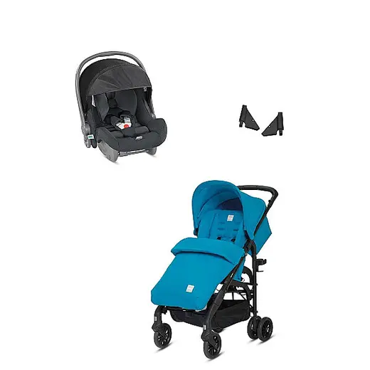 Inglesina Zippy Light Bebek Arabası + Huggy Ana Kucağı Seti - Blue