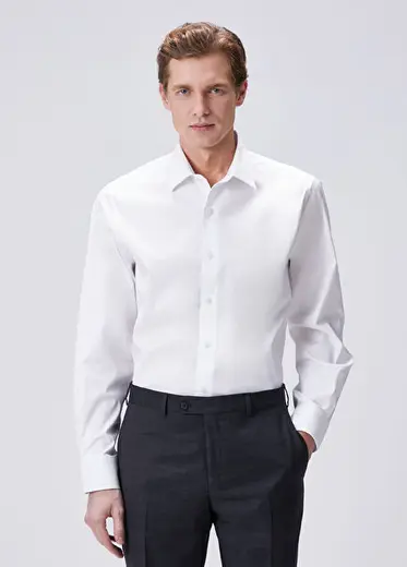 Slim Fit Beyaz Gömlek