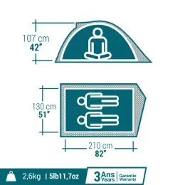 2 Kişilik Kamp Çadırı - MH100 6