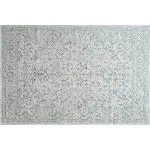 Vivense Açik Gri̇ Ve Buz Mavi̇si̇ Eski̇tme Desenli̇ Vi̇ntage Hali, 238x305