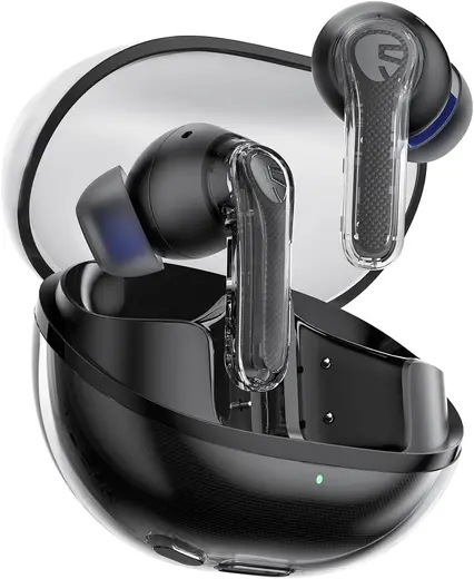 SoundPEATS Clear Siyah Bluetooth Kulaklık, Kablosuz Kulak içi Kulaklık, Bluetooth 5.3, 40 Saat Oynatma Süresi, 12 mm Sürücü ve ENC'li çift Mikrofon, Net Aramalar, Oyun Modu, Uygulama Kontrolü