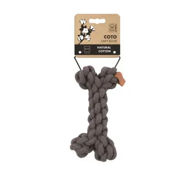 M-Pets Örgü Kemik Köpek Oyuncağı 19x12x5cm (Gri)