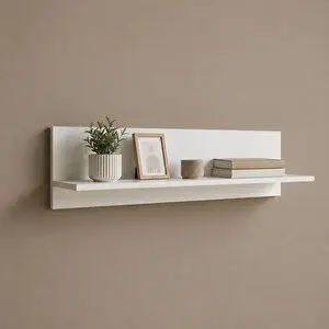 Adore Mobilya Dekoratif Duvar Rafı - Beyaz 90x25x20 Cm