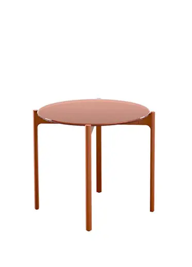 Izon Terracotta Alüminyum Yuvarlak Bahçe Yan Sehpa