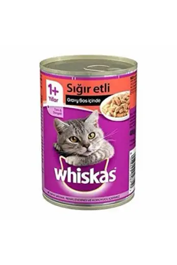 Gravy Soslu Sığır Etli Yetişkin Kedi Konservesi 400 Gr