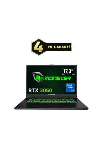 Monster Abra A7 V15.6.4 Intel Core 7 250H 16 GB 1 TB RTX 3050 FreeDos 17,3" 144 Hz Oyun Bilgisayarı