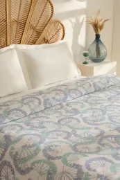 Karaca Home Almyra %100 Pamuk Çift Kişilik Pike Mavi Mavi 3