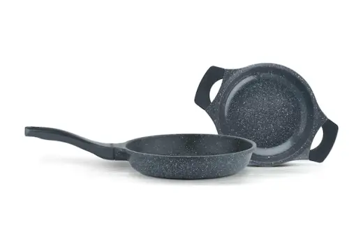 Thermoad 2'li Döküm Tava Sahan Seti 20-26 CM Gri