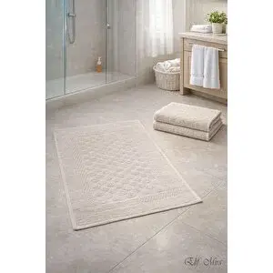 Mira Home 3’lü Banyo Ayak Havlusu Seti %100 Pamuk Damatouch Bej
