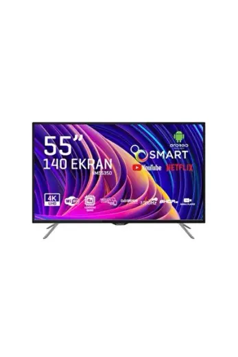 NM6000U 55" / 140 Ekran Uydu Alıcılı 4K Ultra HD ANDROİD 13 SMART LED TV
