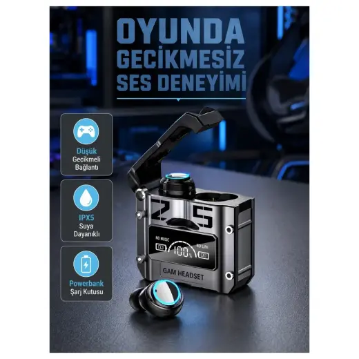 Masa Dostu Powerbank Özellikli Bluetooth Kulaklık – Ergonomik, Suya Dayanıklı Tdms-07