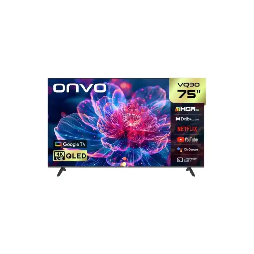 Onvo 75VQ90F3UB 75" 190 Ekran 4K Ultra Hd Google Smart QLED Tv