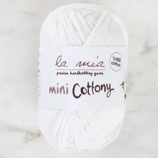 La Mia Mini Cottony 25 gr Beyaz Bebek El Örgü İpi - L001