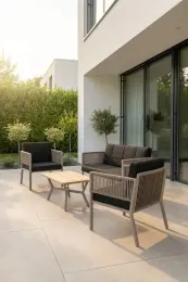 Upstyle Lido Bahçe & Balkon Oturma Takımı Siyah 4