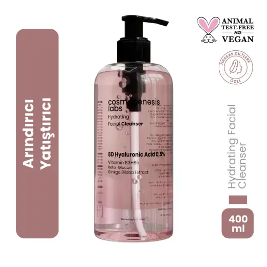 Cosmogenesis Labs Kuru ve Hassas Ciltler İçin Yüz Temizleme Jeli 400 ml