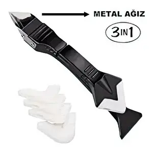 HTM Yapı Kali̇te 3'ü 1 Arada Fayans Derz Dolgu Kazıyıcı Sıyırıcı Silikon Sökücü Ve Uygulayıcı Aparatı