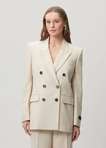 Bej Kruvaze Blazer