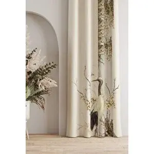 Ays Home Sarmaşık Desenli Fon Perde