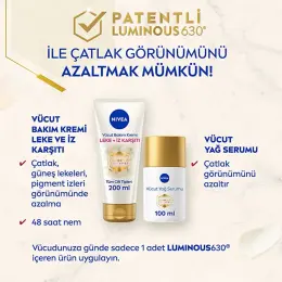 Nivea Luminous Leke ve İz Karşıtı Nemlendirici Vücut Bakım Kremi 200 ml 8