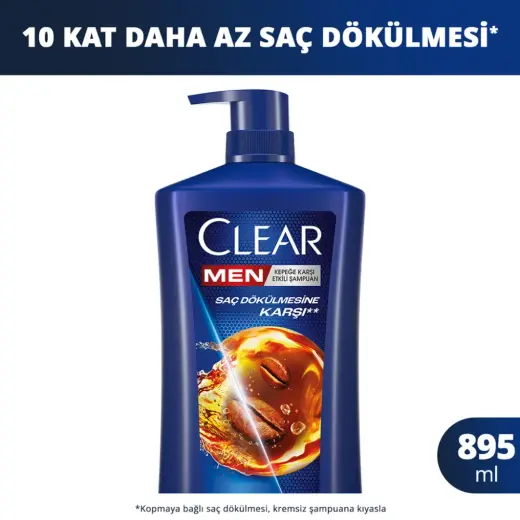 Clear Men Kepeğe ve Saç Dökülmesine Karşı Etkili Ekstra Büyük Boy Şampuan 895 ml