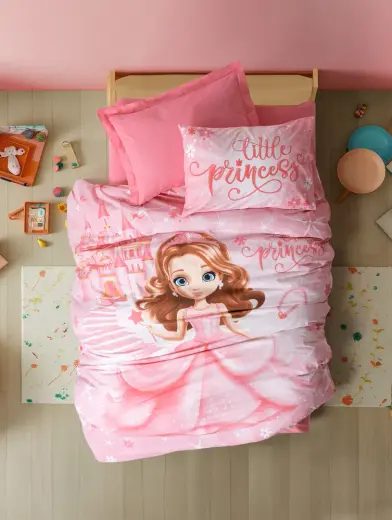 Cotton Box Junior Tek Kişilik Lastikli Çarşaflı Nevresim Takımı Gimbiya Pembe
