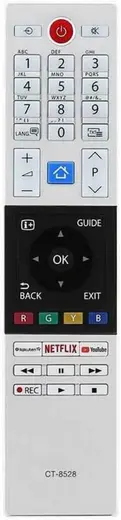 Toshiba Toshıba Ct-8543 ct-8528 Televizyon Kumandası Rakuten Tv Youtube Netflix Tuşlu