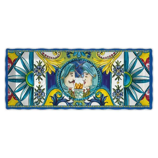 Baci Milano Sicily Tepsi 49 cm x 20 cm Mavi